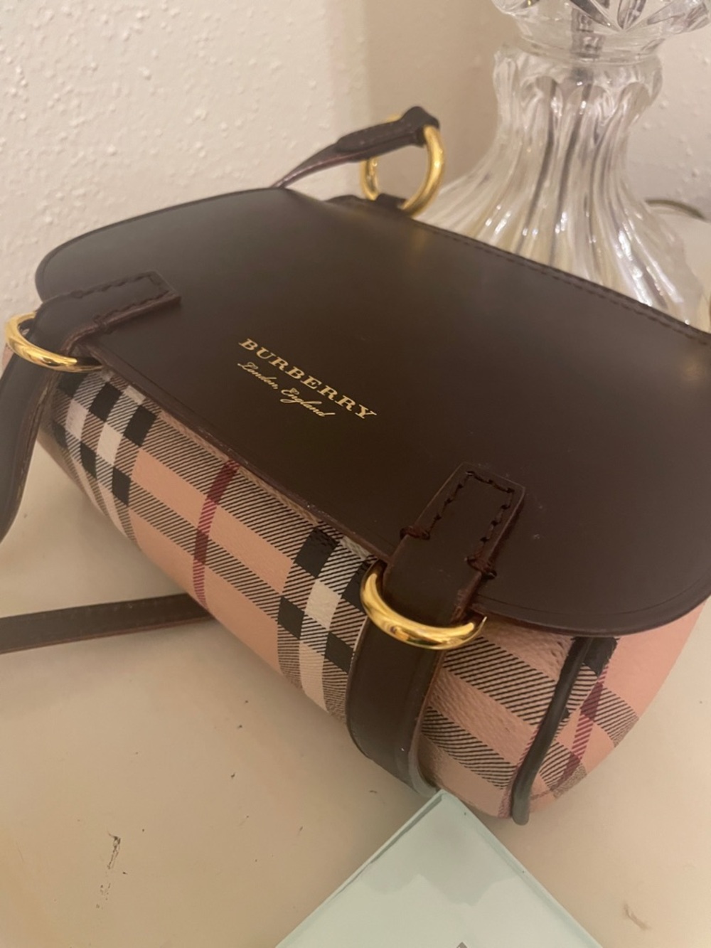 Burberry Baby Bridle Leather Crossbody with Gold Hardware - Picture 6 of 6